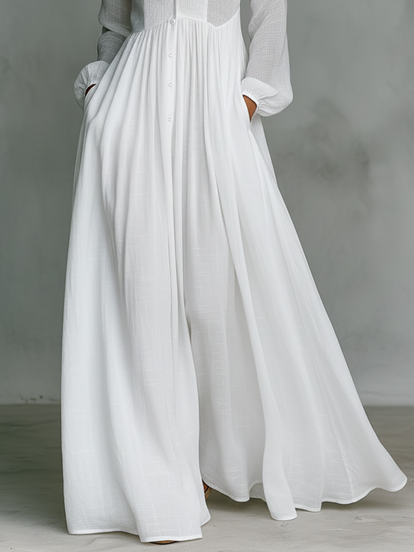 Alisa - Minimalist linen maxi dres