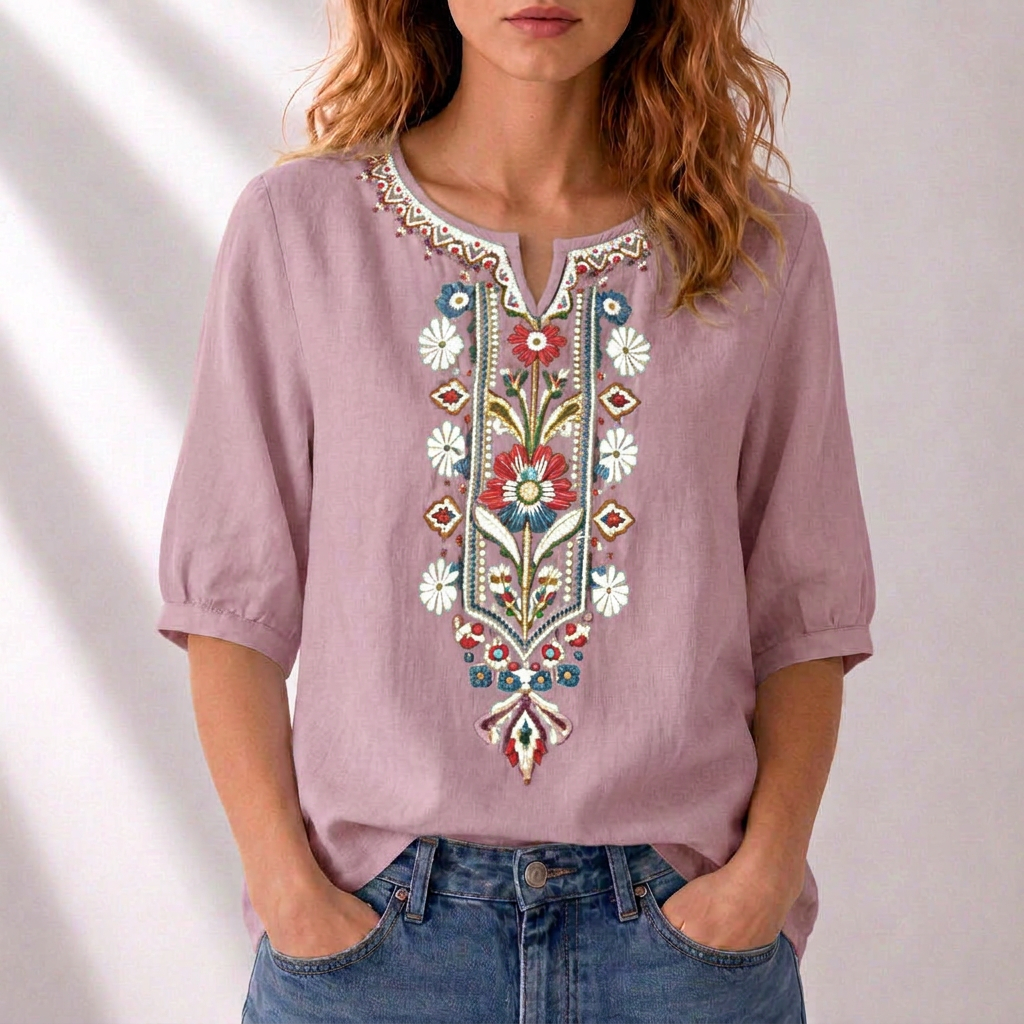 Elspeth | Embroidered Everyday Blouse