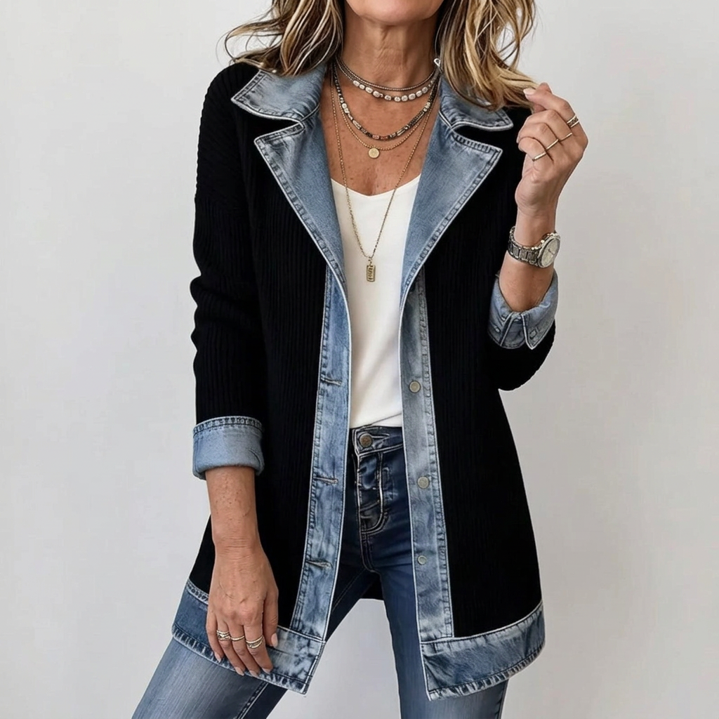 Elira | Textured Contrast Jacket