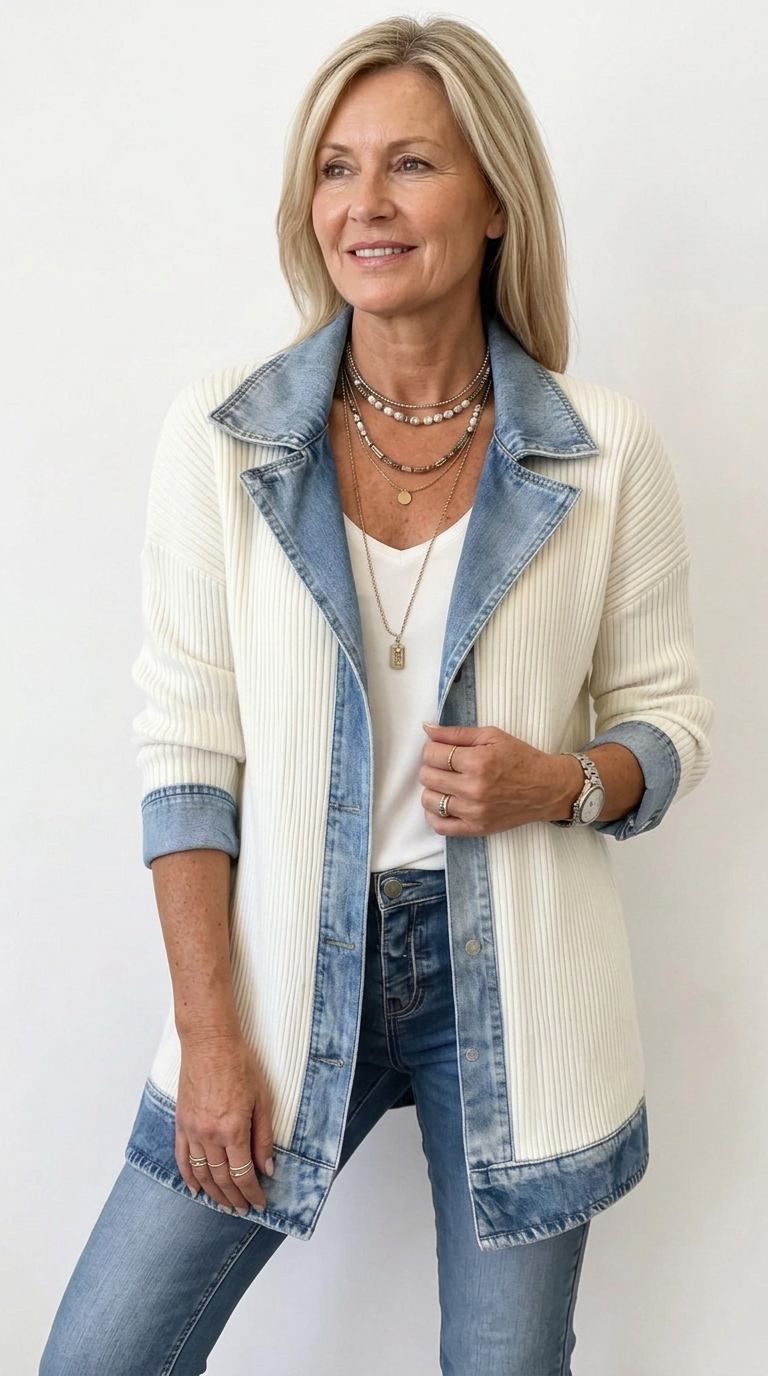 Elira | Textured Contrast Jacket