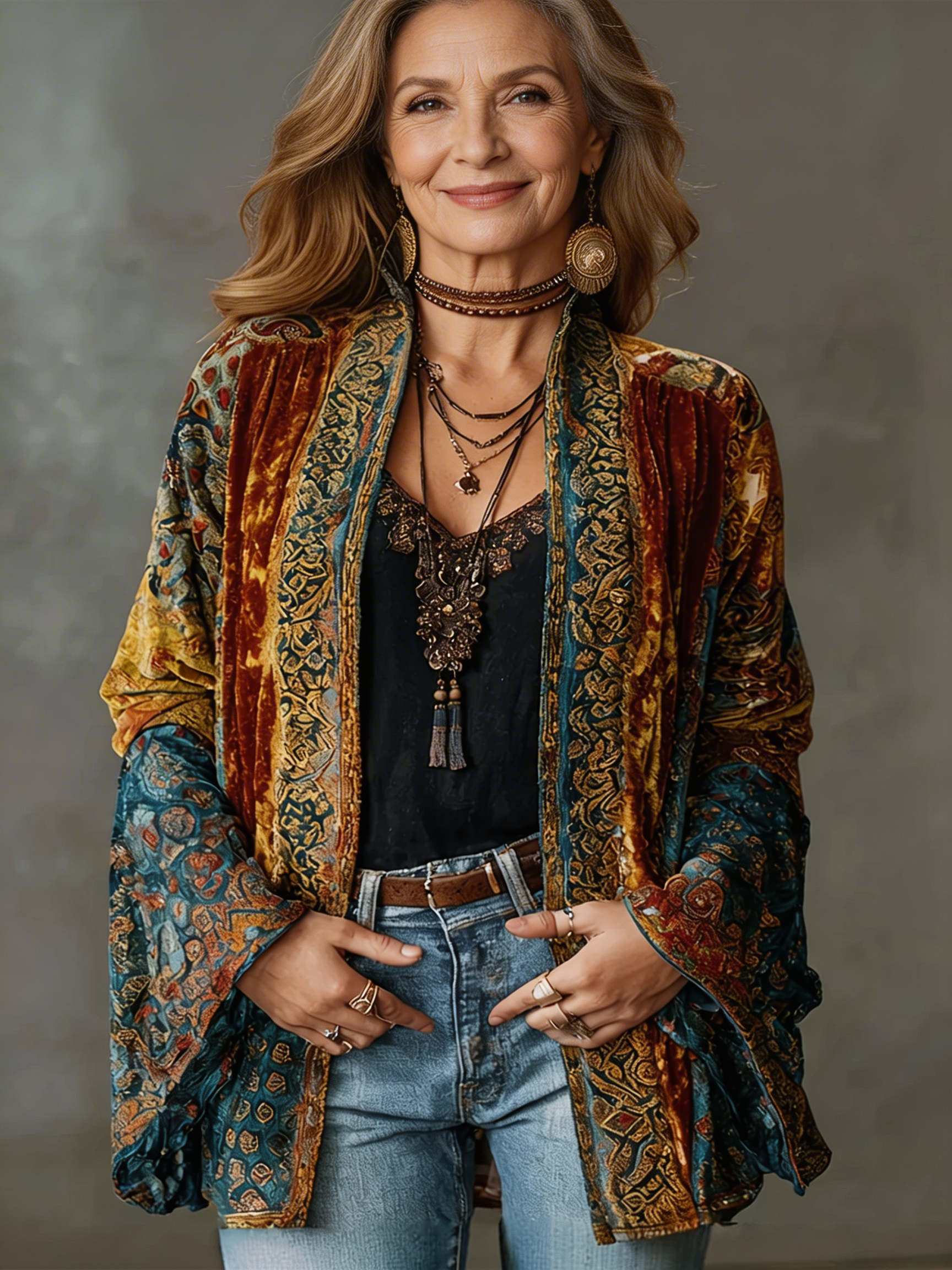 Marielle | Artistic Layered Kimono Jacket