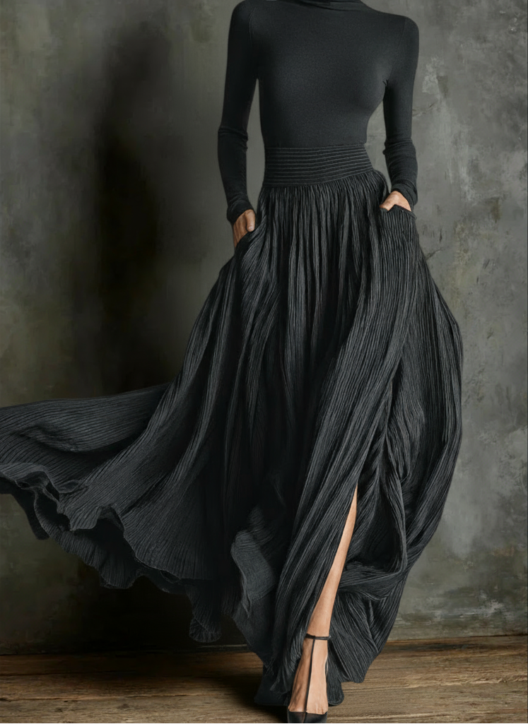 Raquel - high-waisted maxi dress