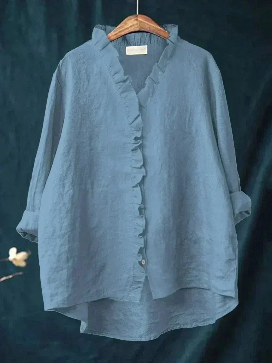 Clara | Relaxed Ruffle Detail Blouse
