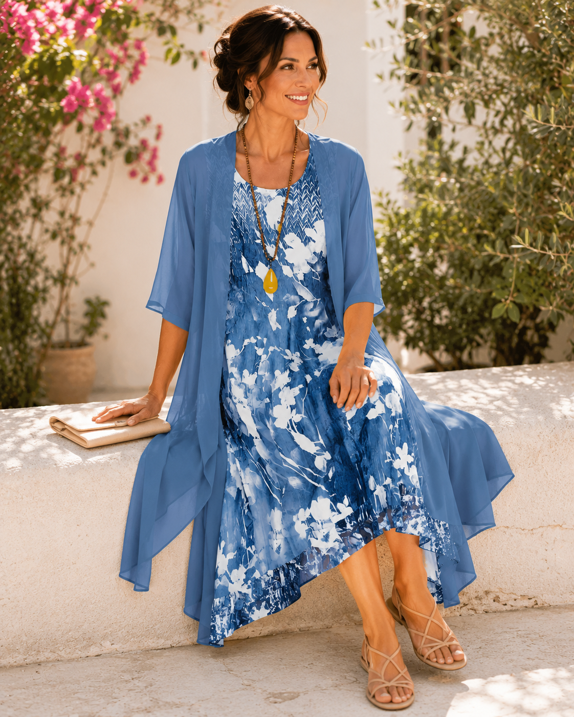 Soraya – Elegant Layered Floral Dress