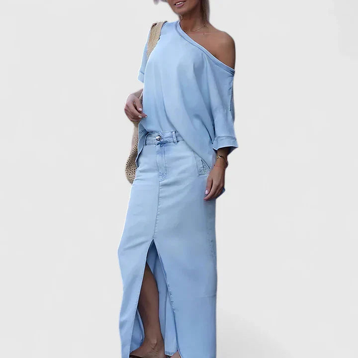 Averlynn - Elegant Maxi Skirt Set
