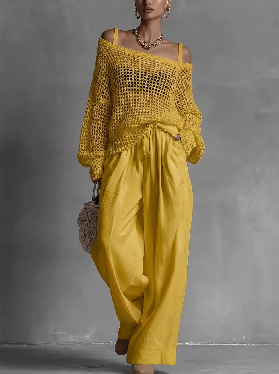 Marielle | Elegant Off-Shoulder Co-Ord Set