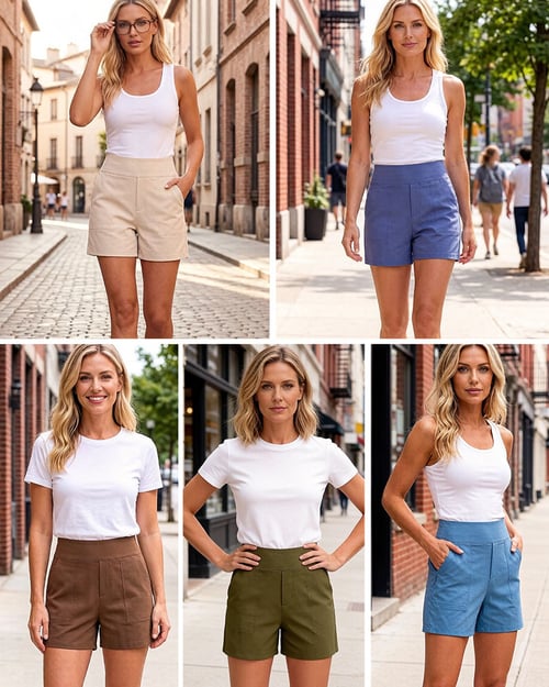 Harper High-Waisted Comfort Shorts
