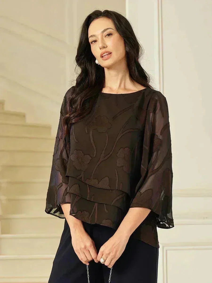 Rosalie | Elegant Floral Layered Blouse