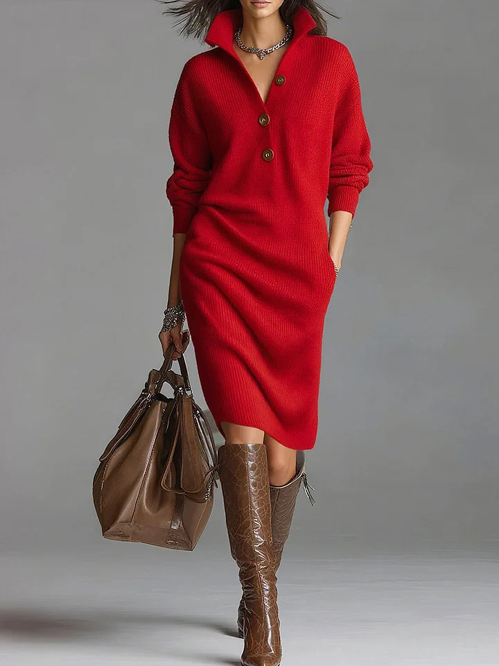 Janice - Elegant Sweater Dress