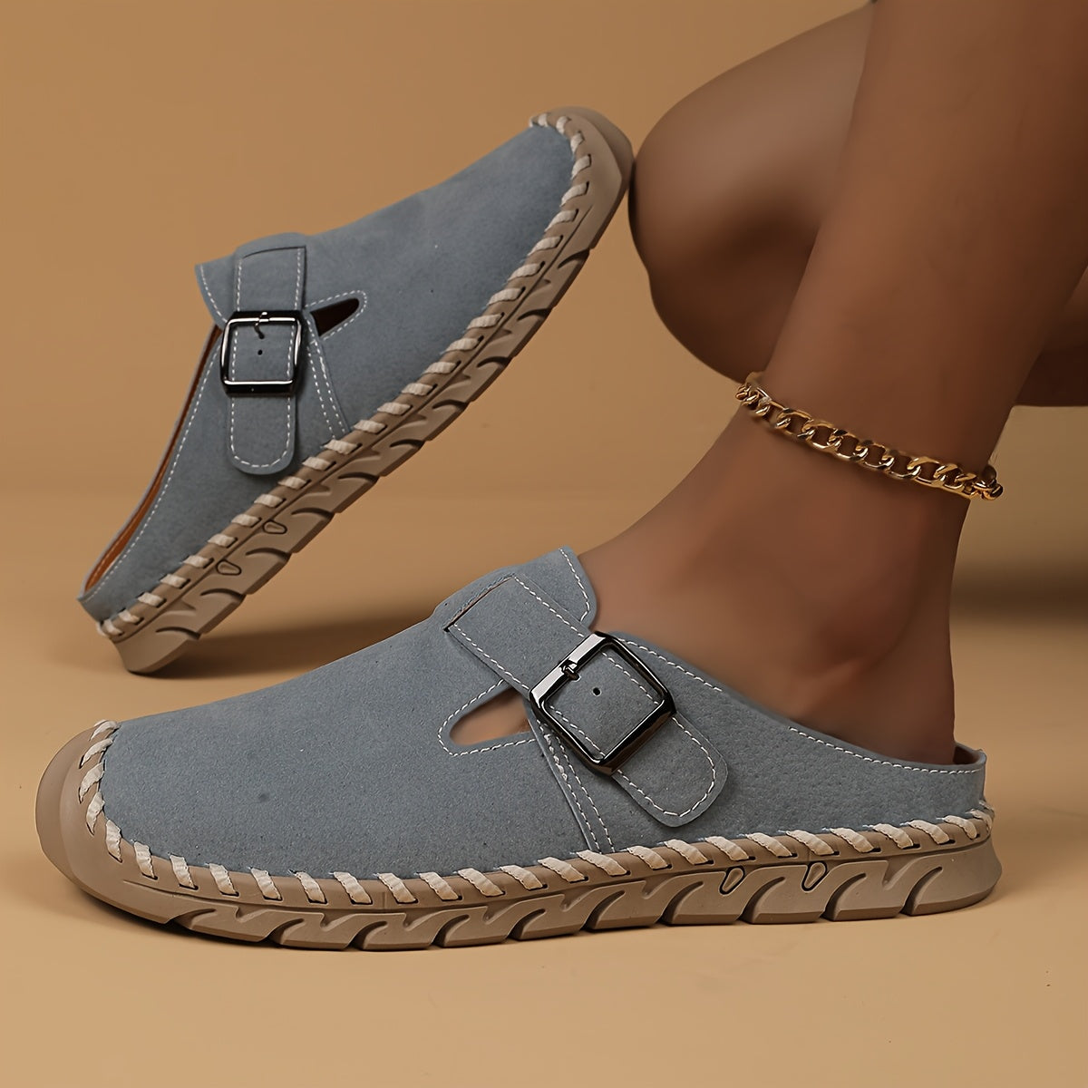 Marly - Easy Slip-On Comfort Shoe with Buckle