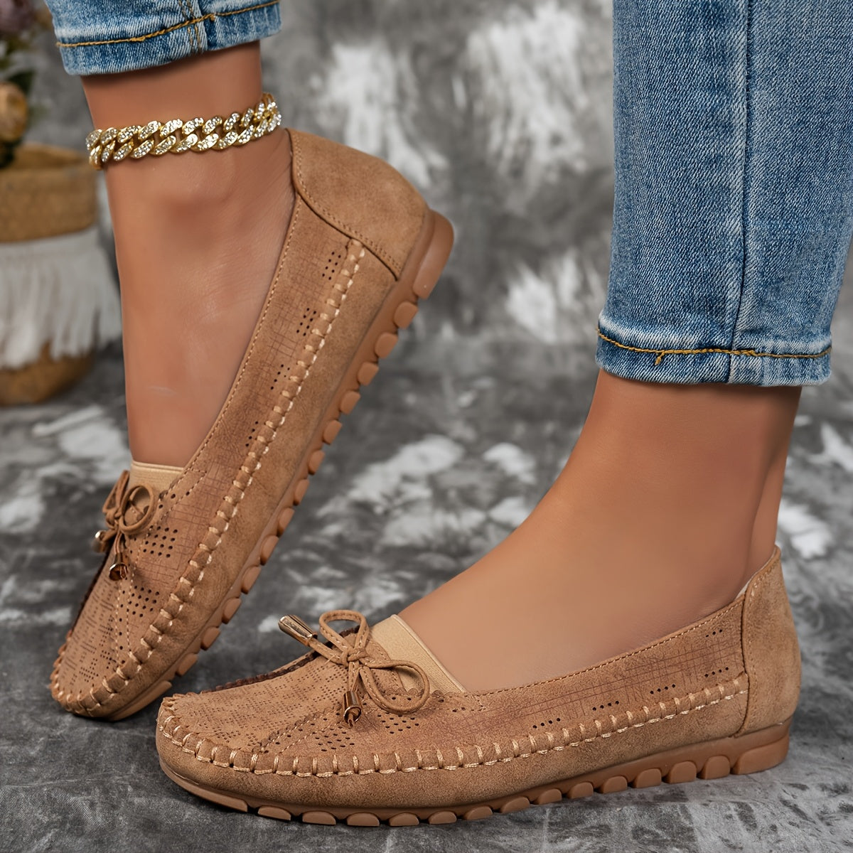 Sabine – Cozy Loafers with Elegant Bow Detail