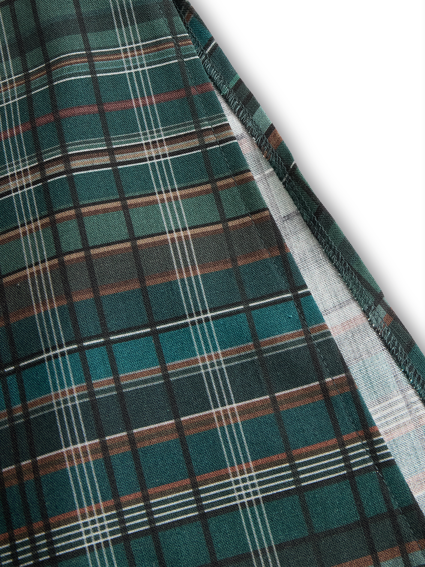 Lydia - Plaid Lapel Single-Breasted Shirt Maxi Dress