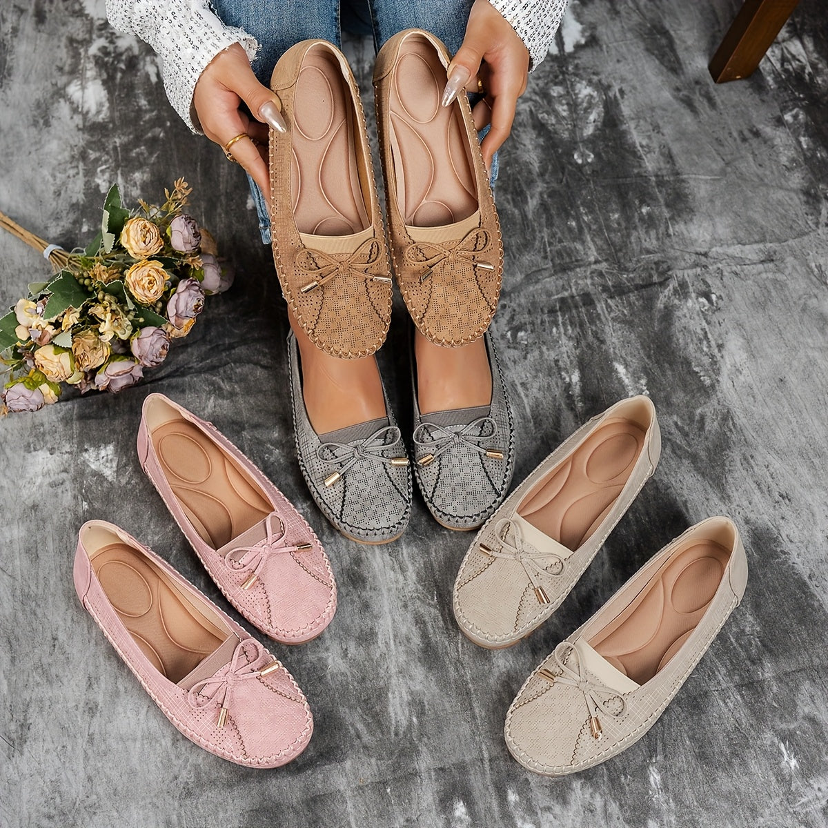 Sabine – Cozy Loafers with Elegant Bow Detail