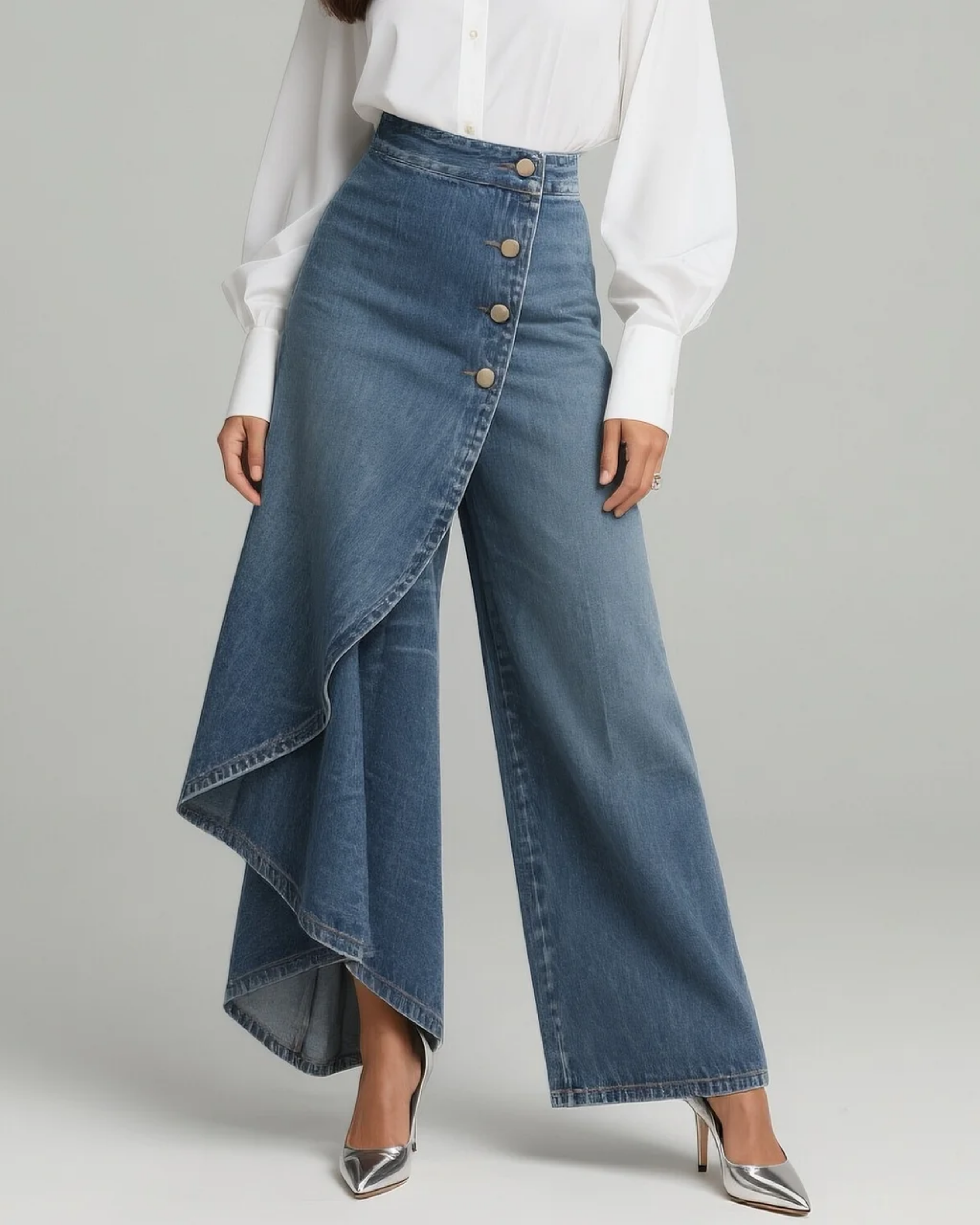 Selvara | Jeans with a Pleated Waist