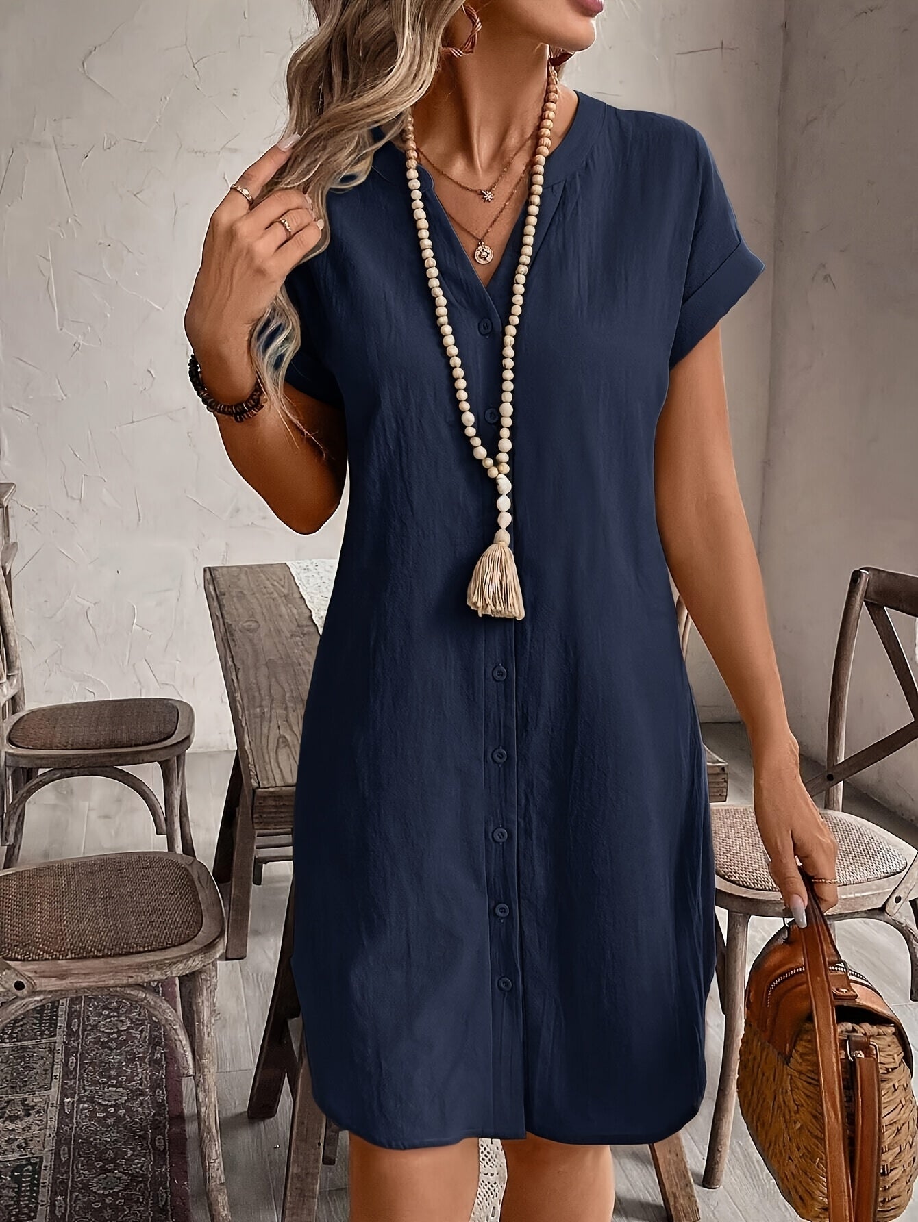 Charlotte | Elegant Button Midi Dress