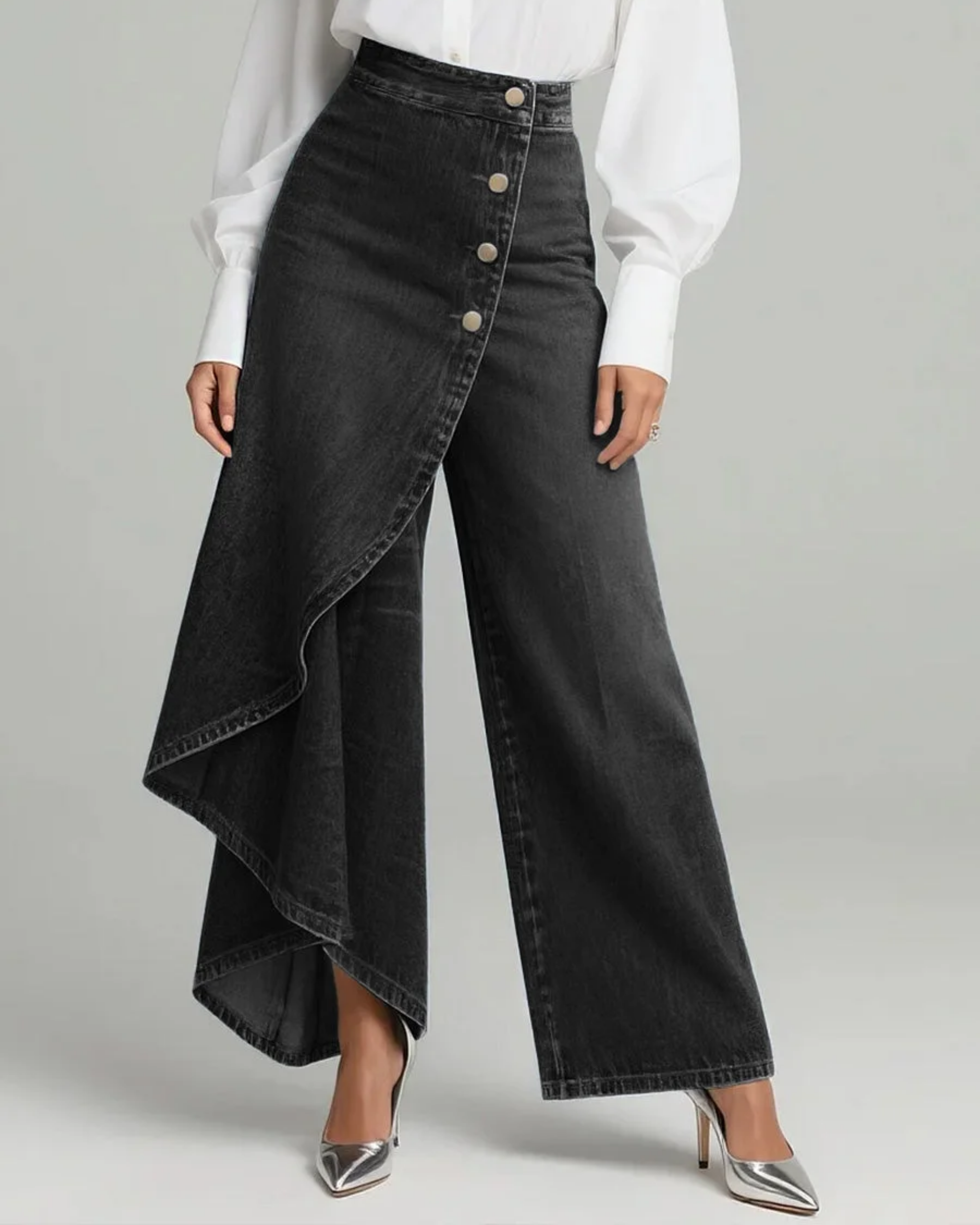 Selvara | Jeans with a Pleated Waist