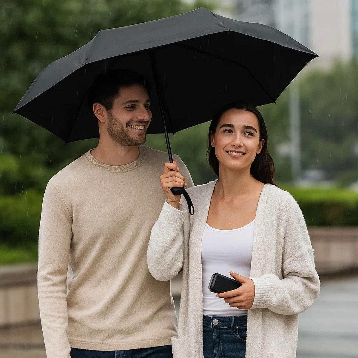 Compact Travel Umbrella & Case