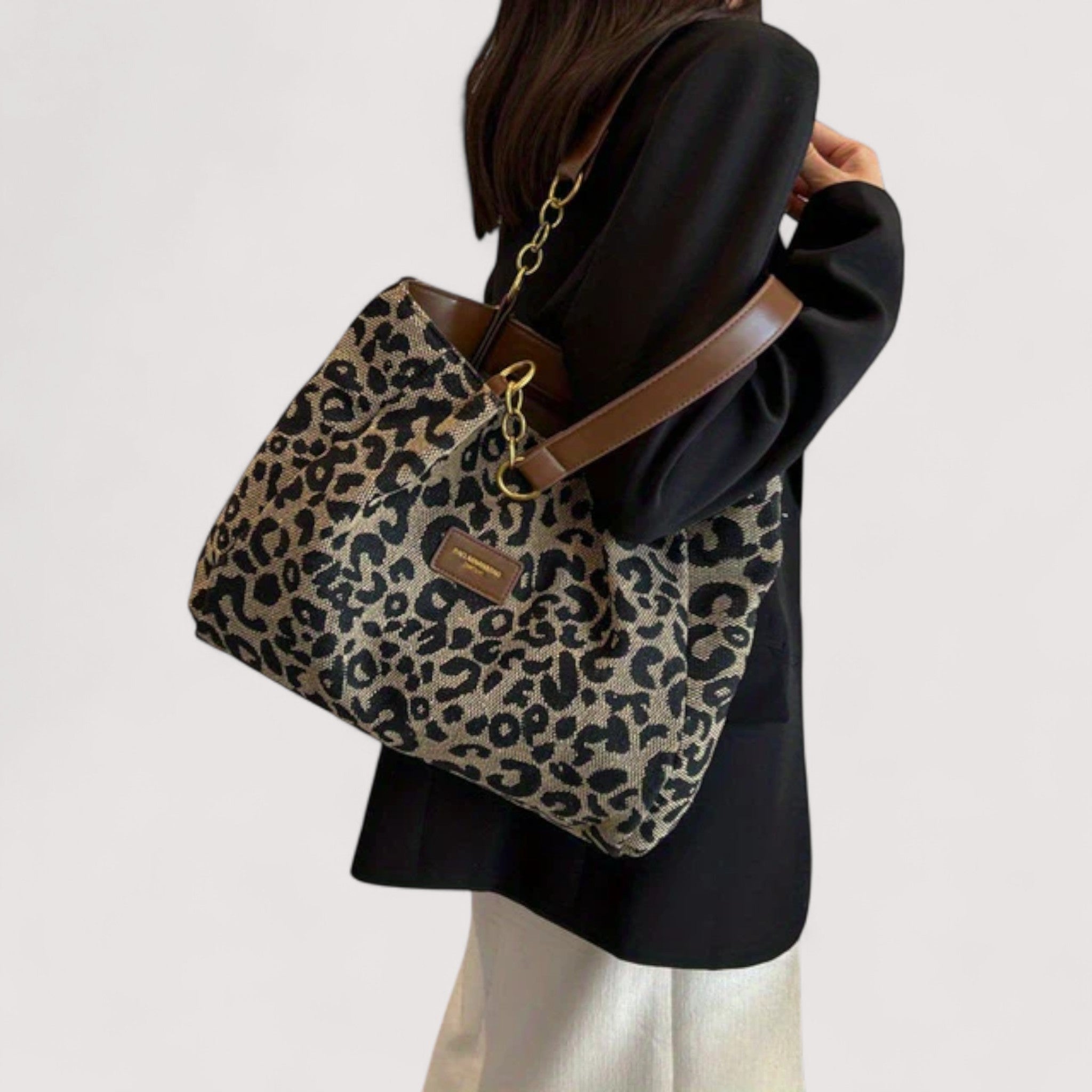 Edith - Premium Standard Bag with Leopard Print