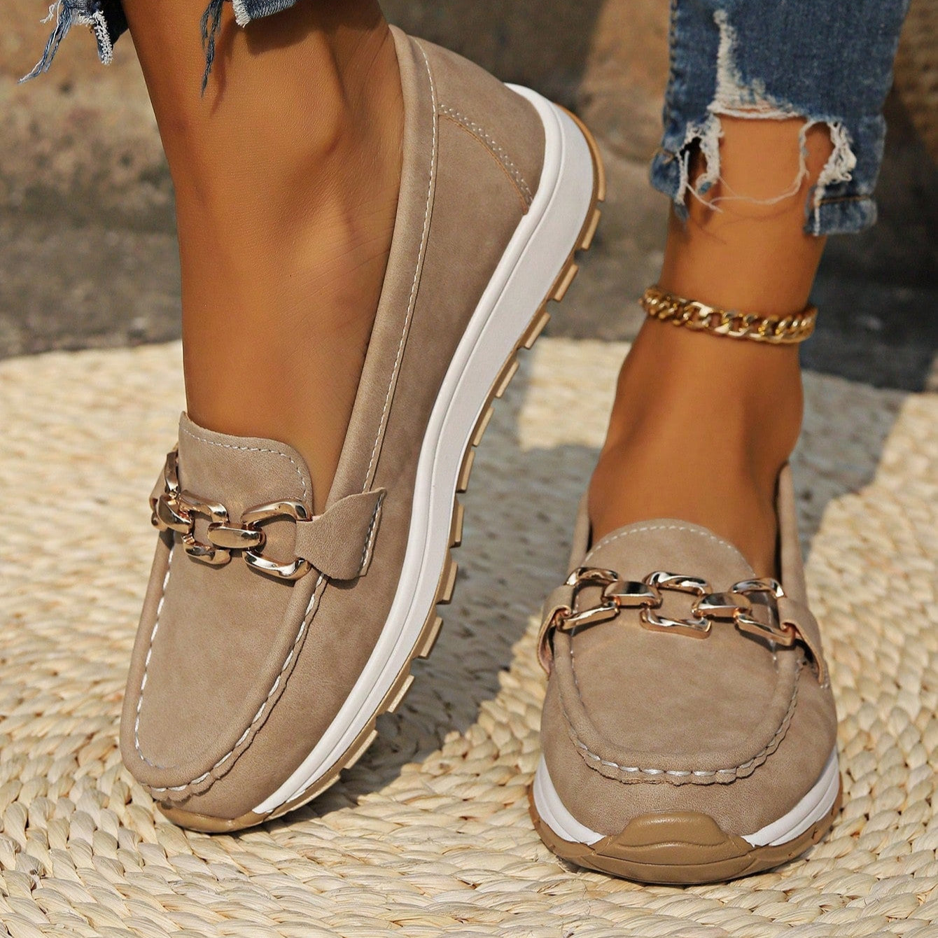 Penelope | Classic Chain Comfort Loafers