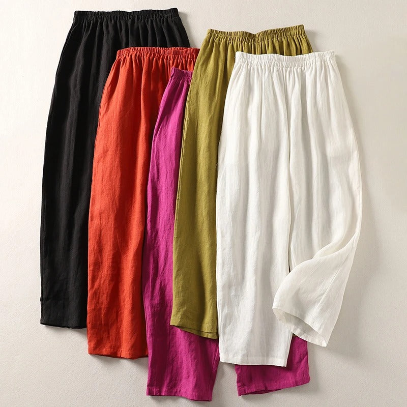 Amalia | Lightweight Cotton Trousers with a Relaxed Silhouette
