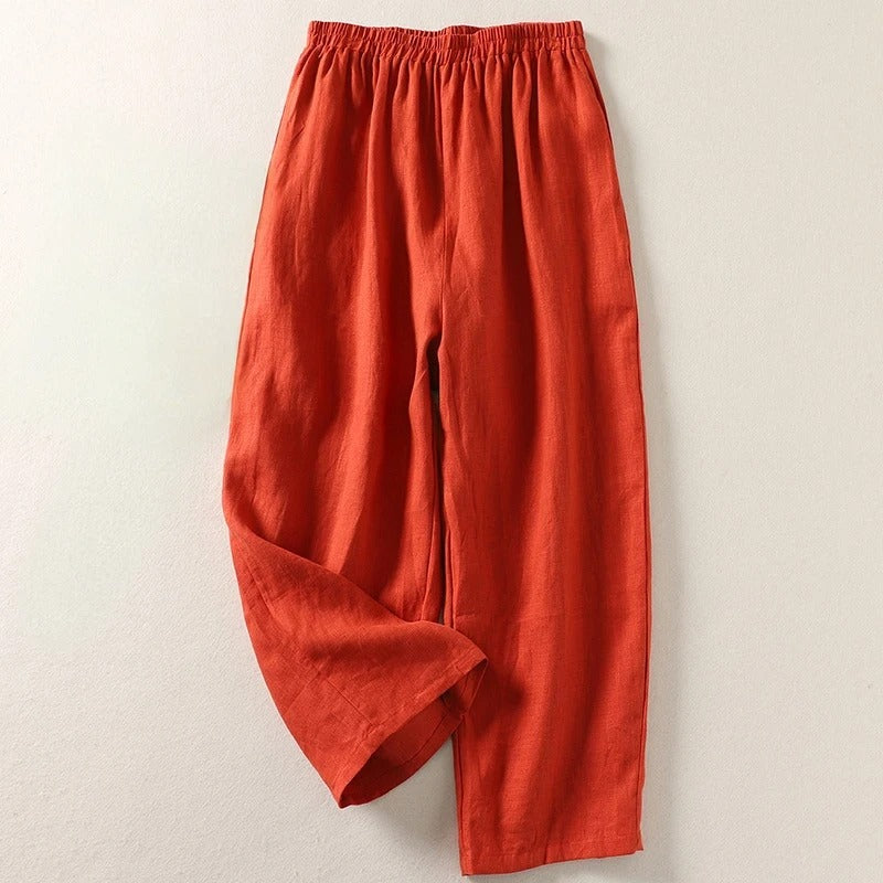 Amalia | Lightweight Cotton Trousers with a Relaxed Silhouette