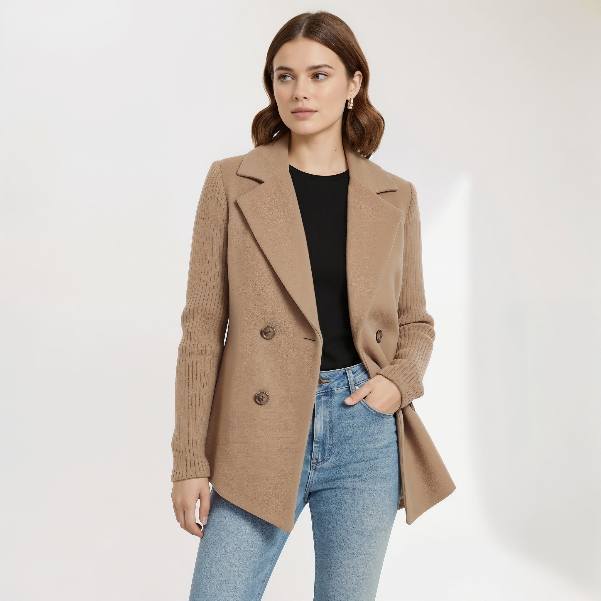 Corinne | Relaxed Ribbed Blazer Coat
