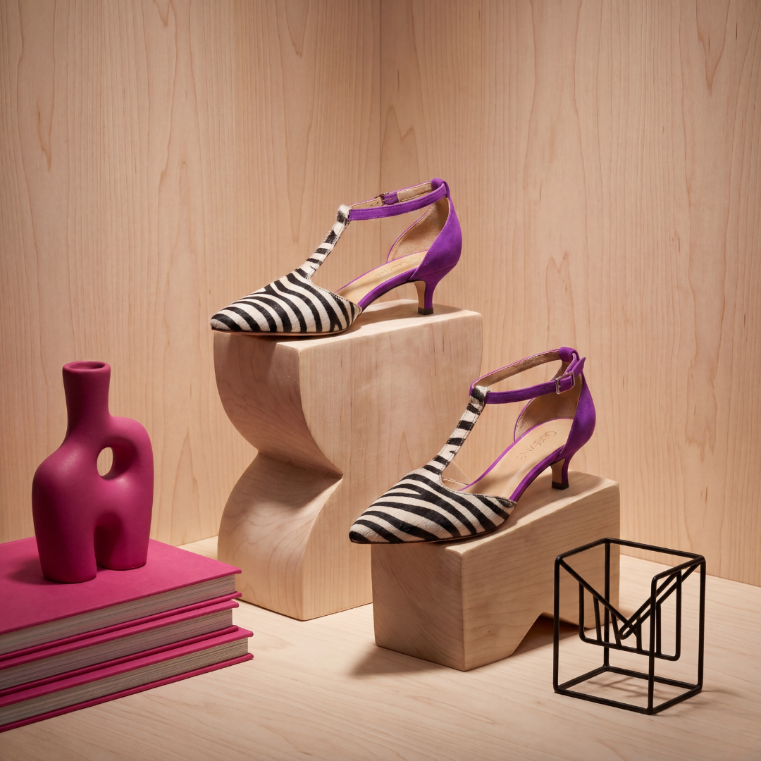 Valentina | Zebra Print Slingback Heels