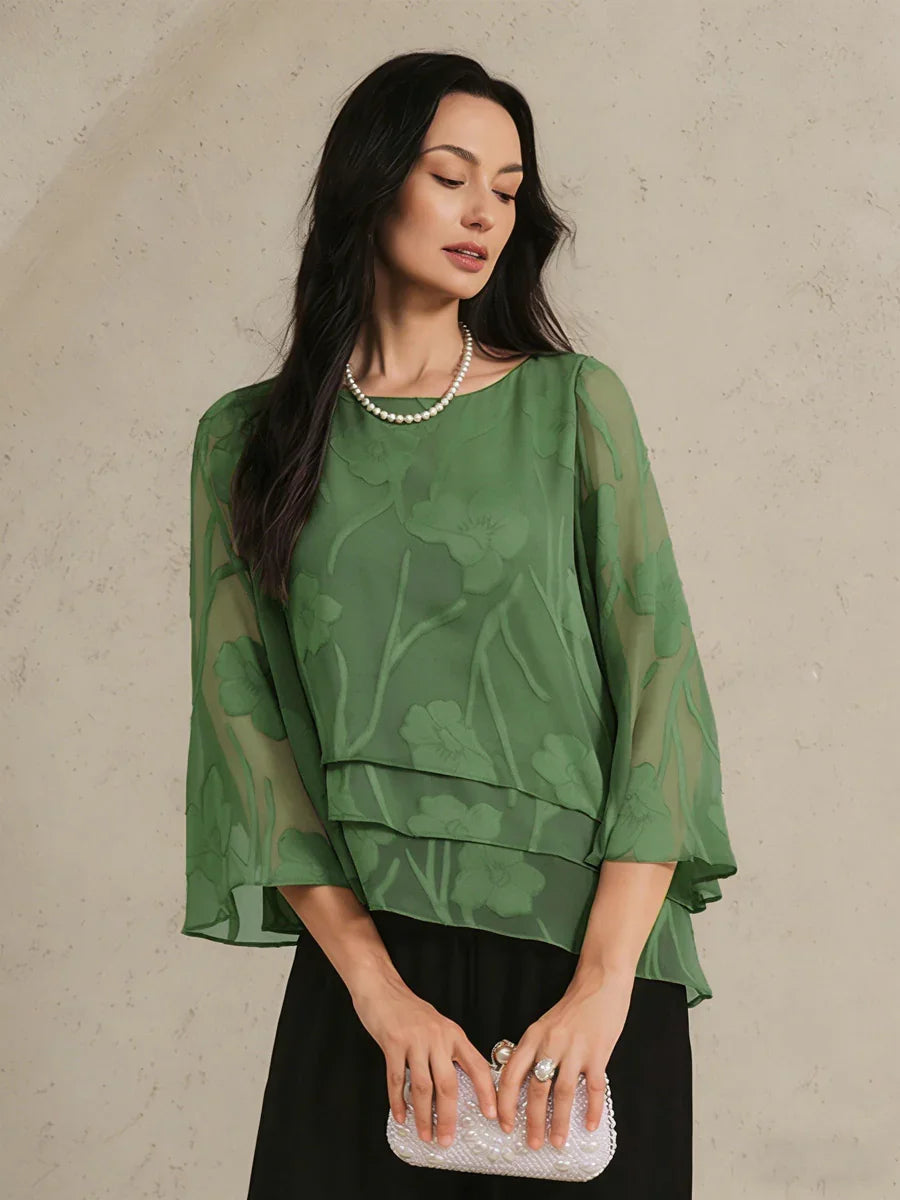 Rosalie | Elegant Floral Layered Blouse