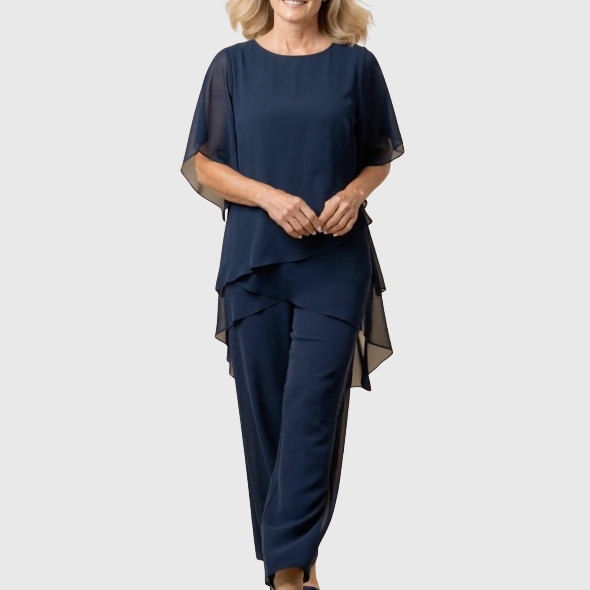 Celeste | Elegant Draped Palazzo Co-Ord Set