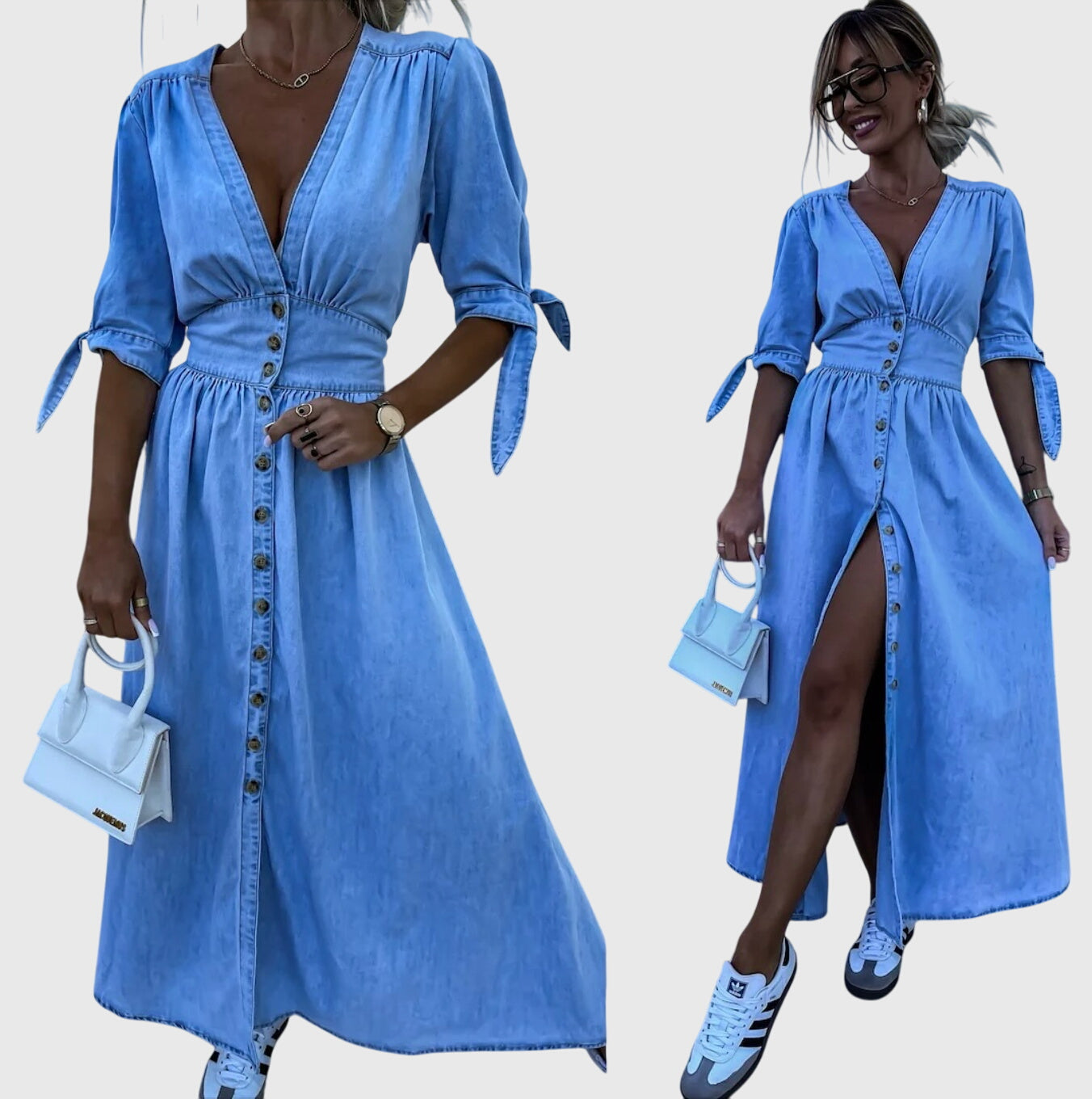 Sophia - Elegant Denim Dress