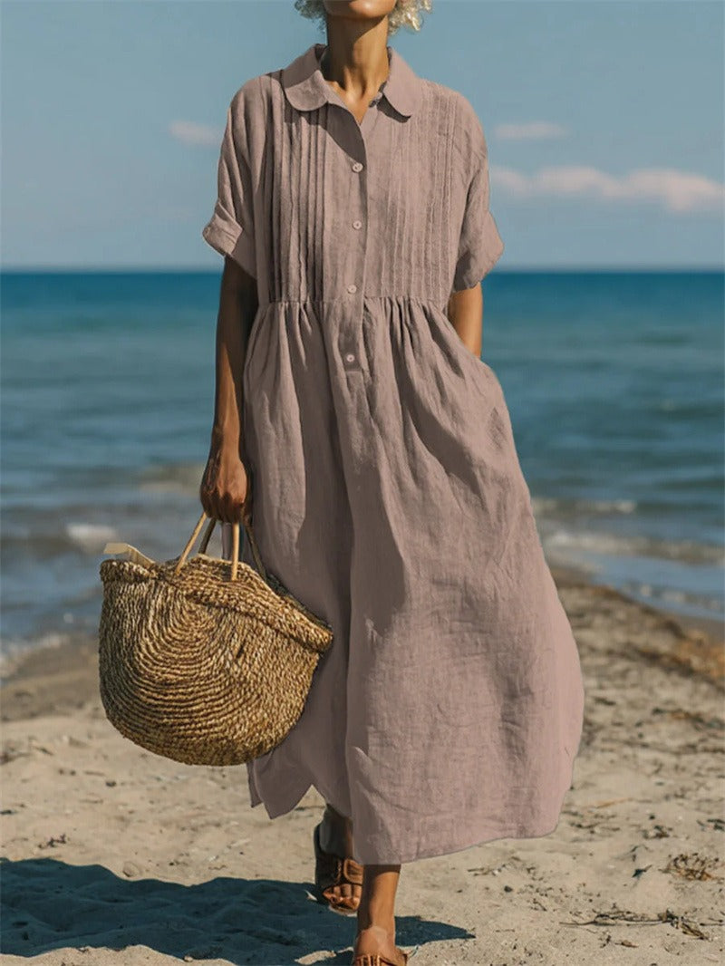 Ainsleigh | Refined Button-Front Midi Dress
