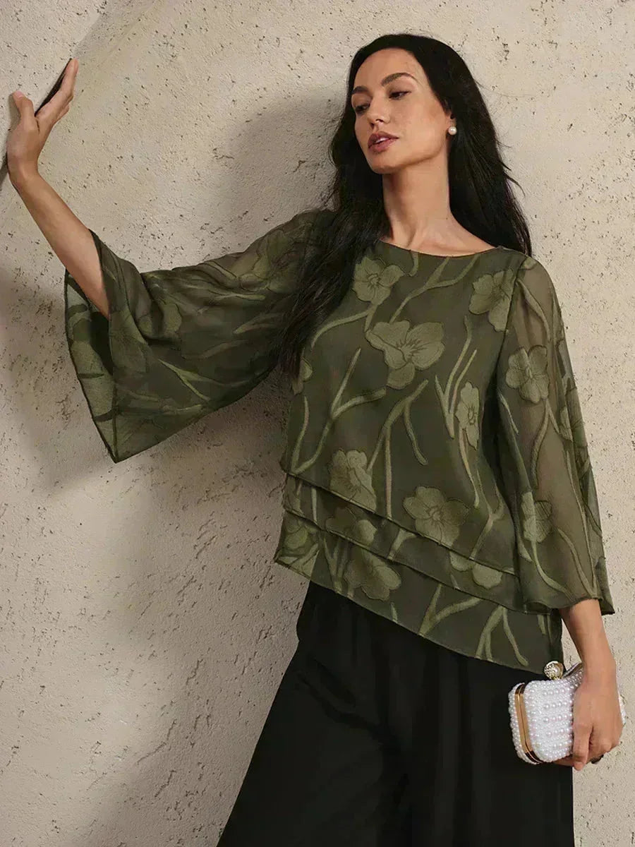 Rosalie | Elegant Floral Layered Blouse