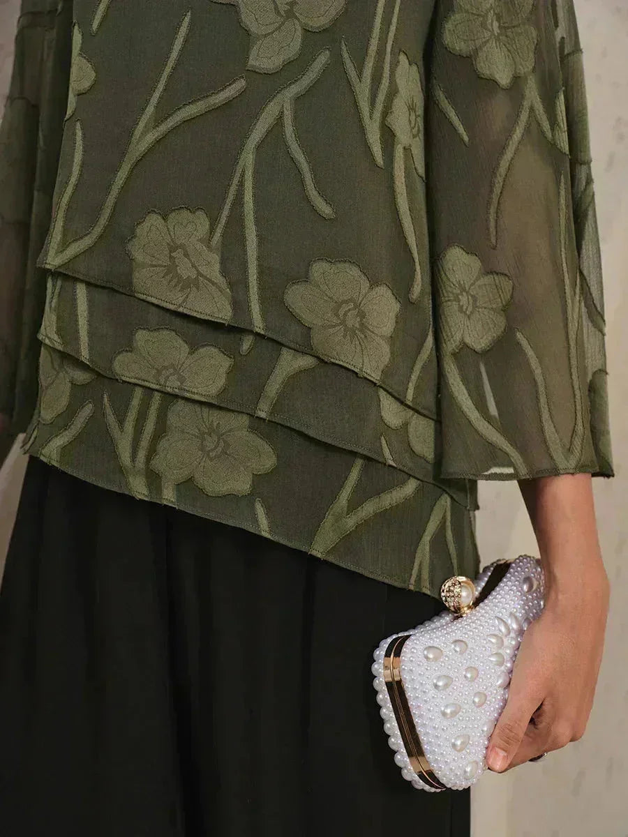 Rosalie | Elegant Floral Layered Blouse