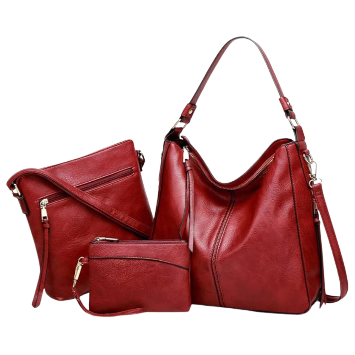 Sophia | Luxury Three-Piece Hobo Handbag Set