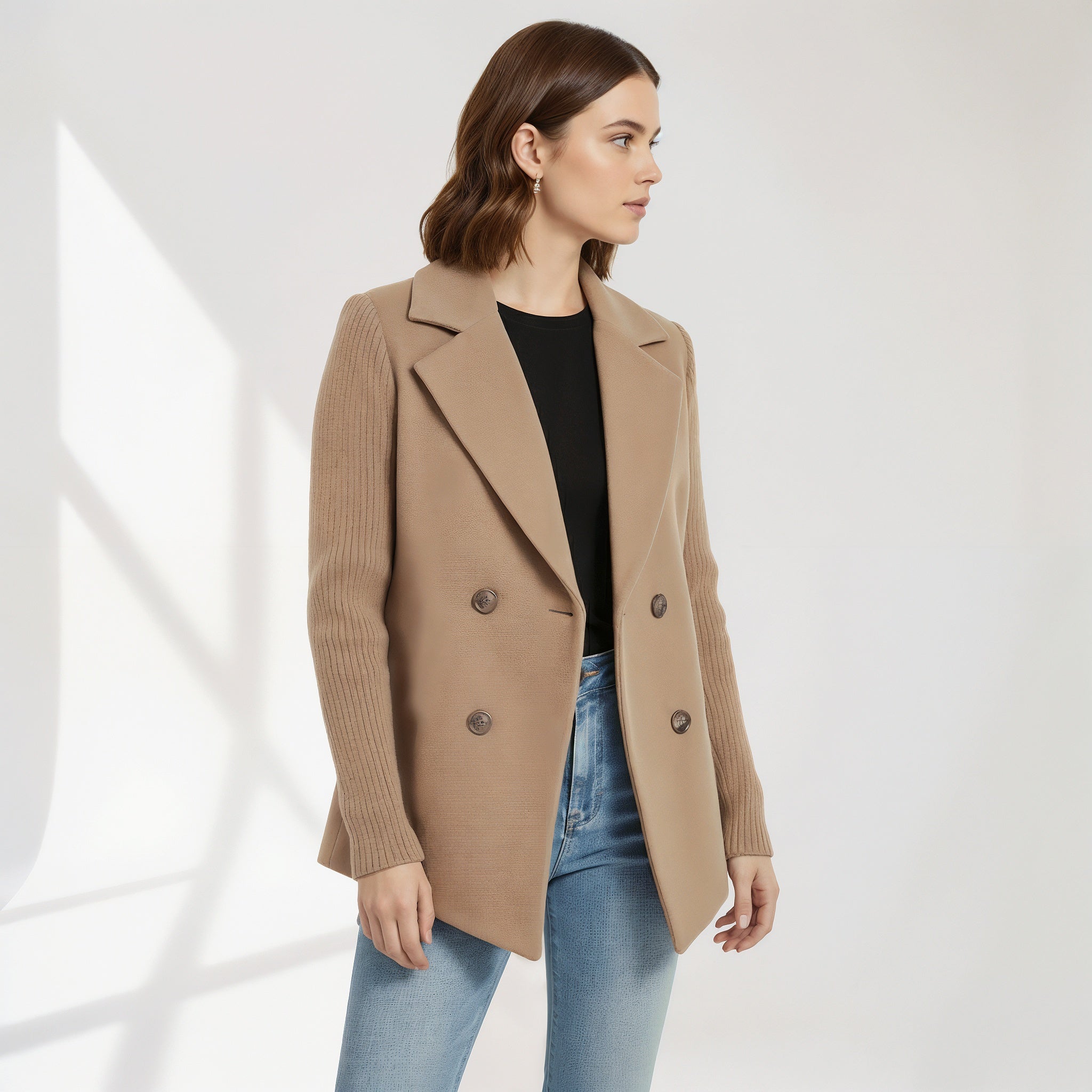 Corinne | Relaxed Ribbed Blazer Coat
