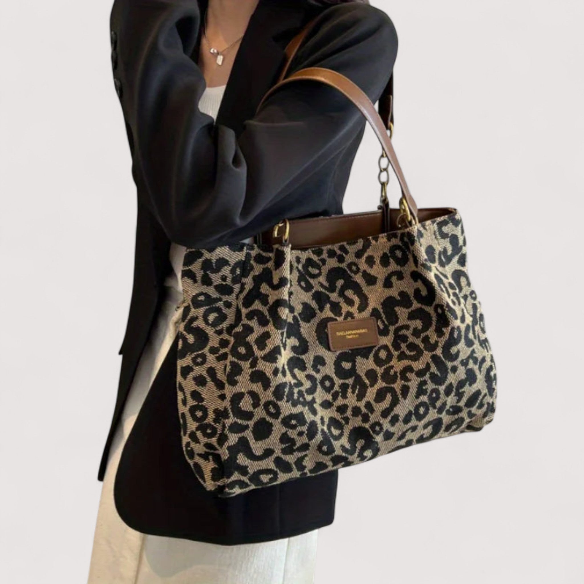 Edith - Premium Standard Bag with Leopard Print