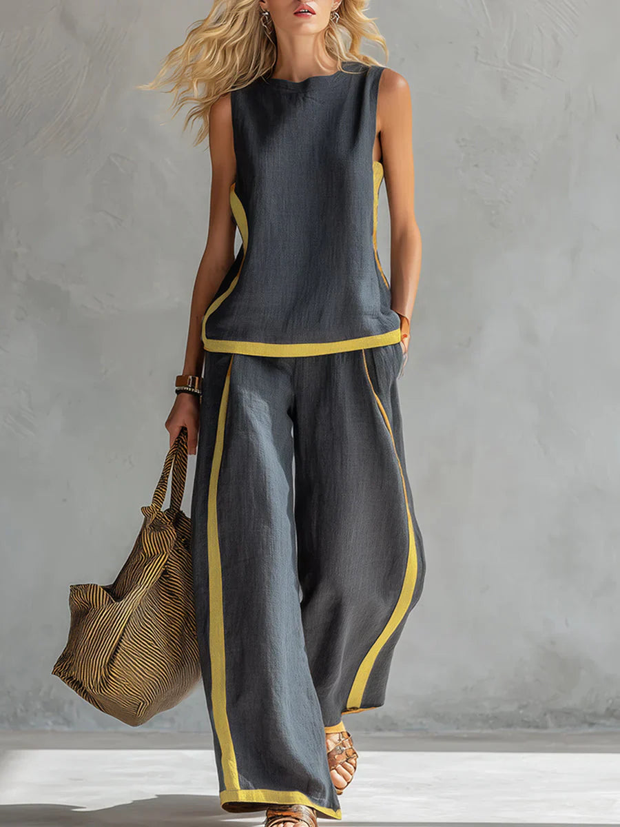 Emilia | Elegant Contrast Co-Ord Set