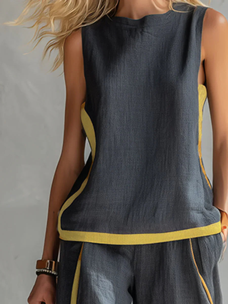 Emilia | Elegant Contrast Co-Ord Set