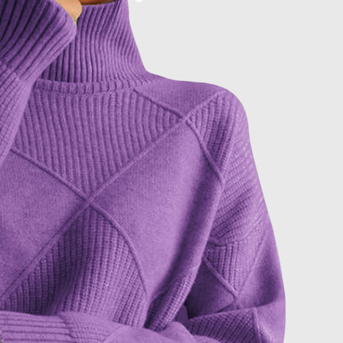 Cressida | Textured Roll Neck Jumper