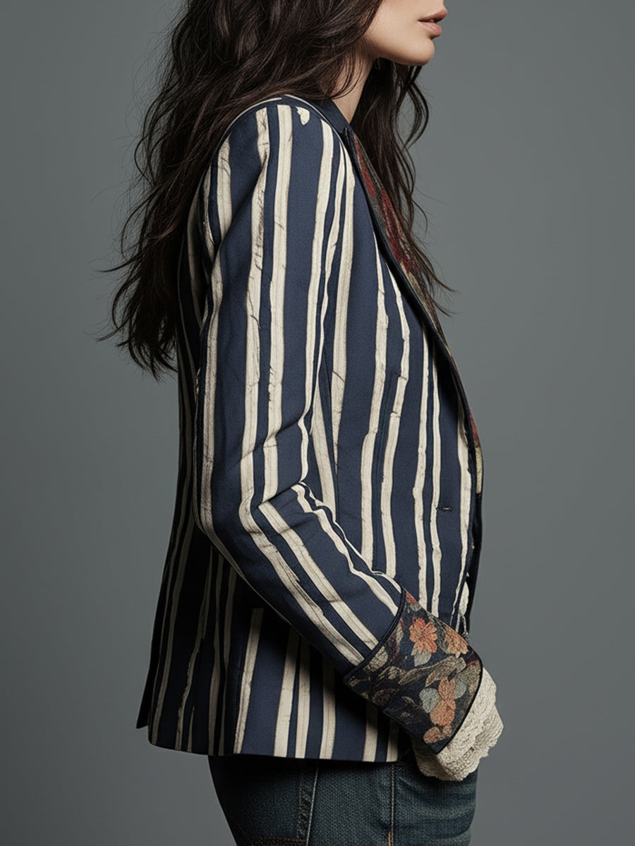 The Juniper - Bohemian Striped Blazer