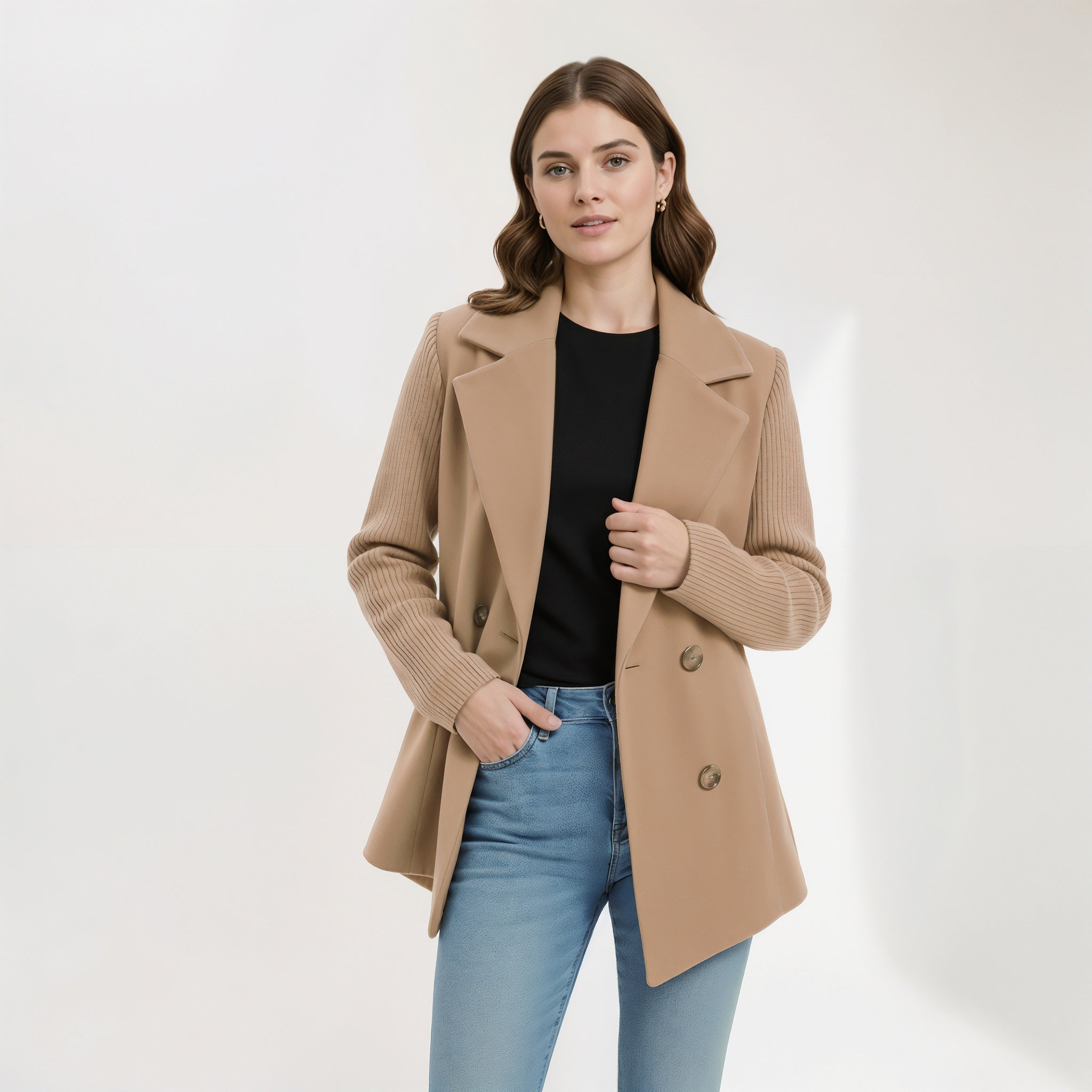 Corinne | Relaxed Ribbed Blazer Coat