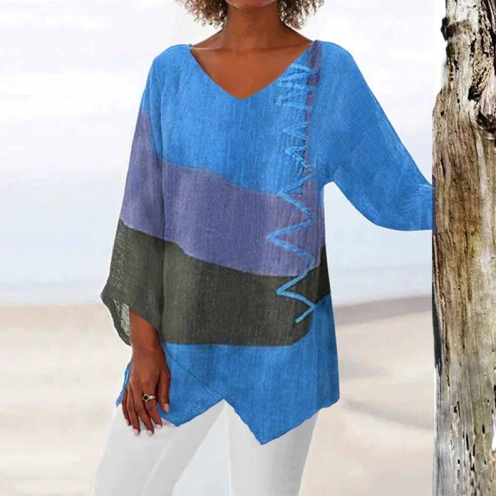 Elowenna | Artistic Colour-Block Blouse