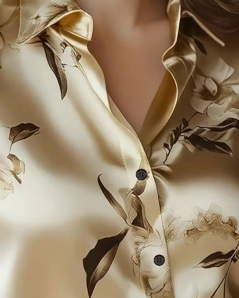 Odette - Retro Floral Print Shirt