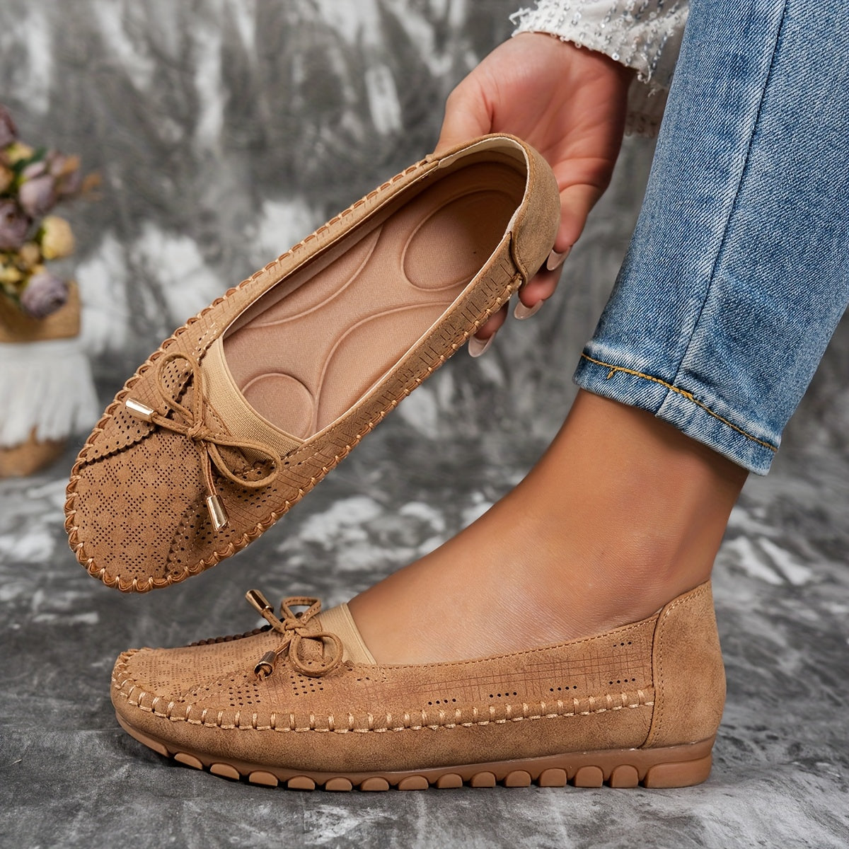 Sabine – Cozy Loafers with Elegant Bow Detail