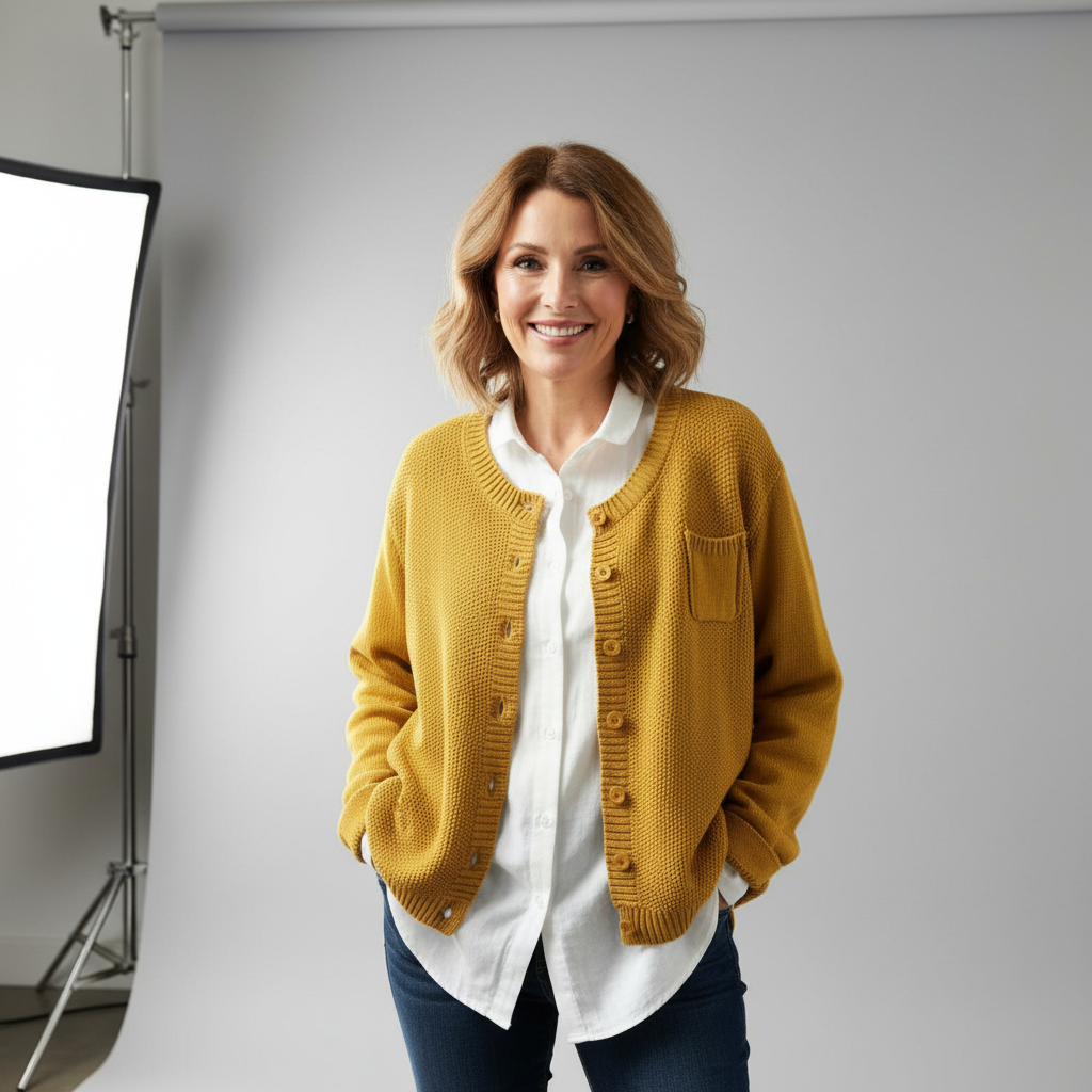 Corisande | Soft Button Knit Cardigan