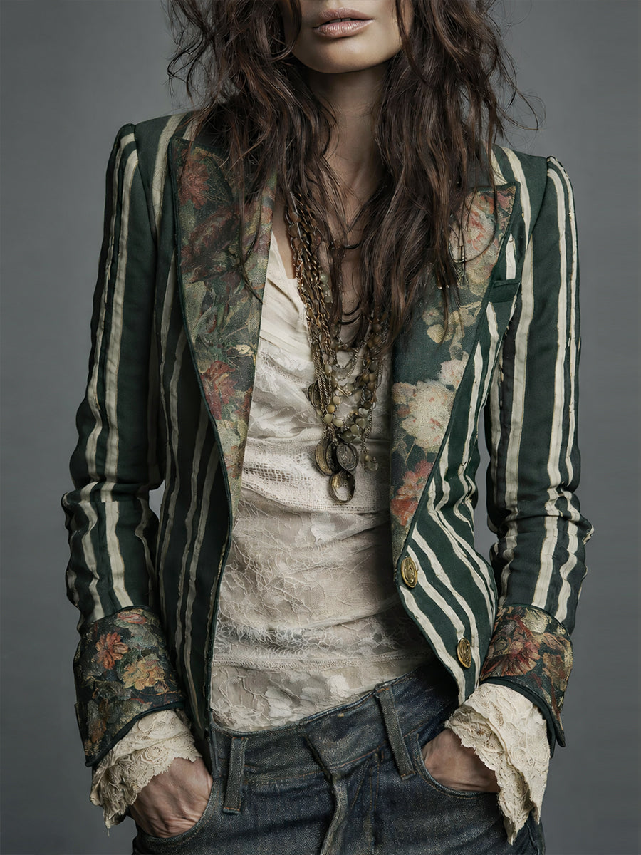 The Juniper - Bohemian Striped Blazer