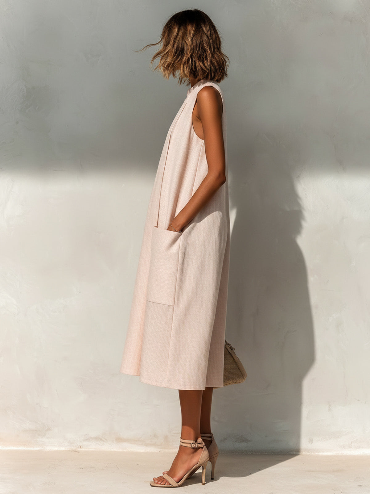 Aurélie Pleated Midi Dress