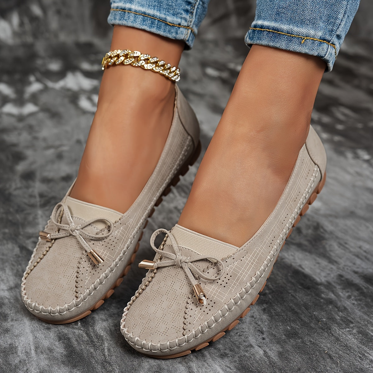 Sabine – Cozy Loafers with Elegant Bow Detail