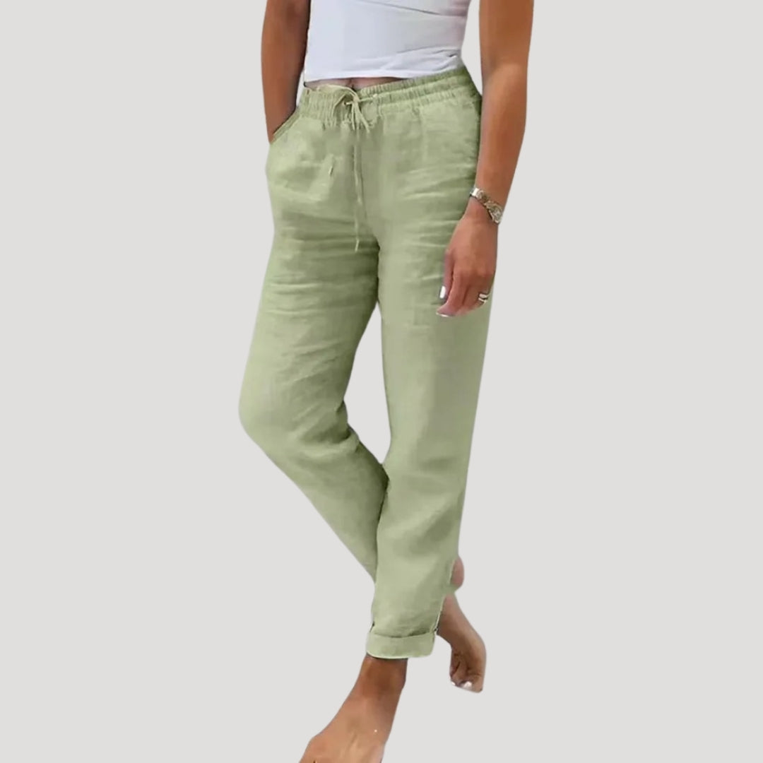 Elara | Lightweight Cotton Trousers with a Relaxed Fit