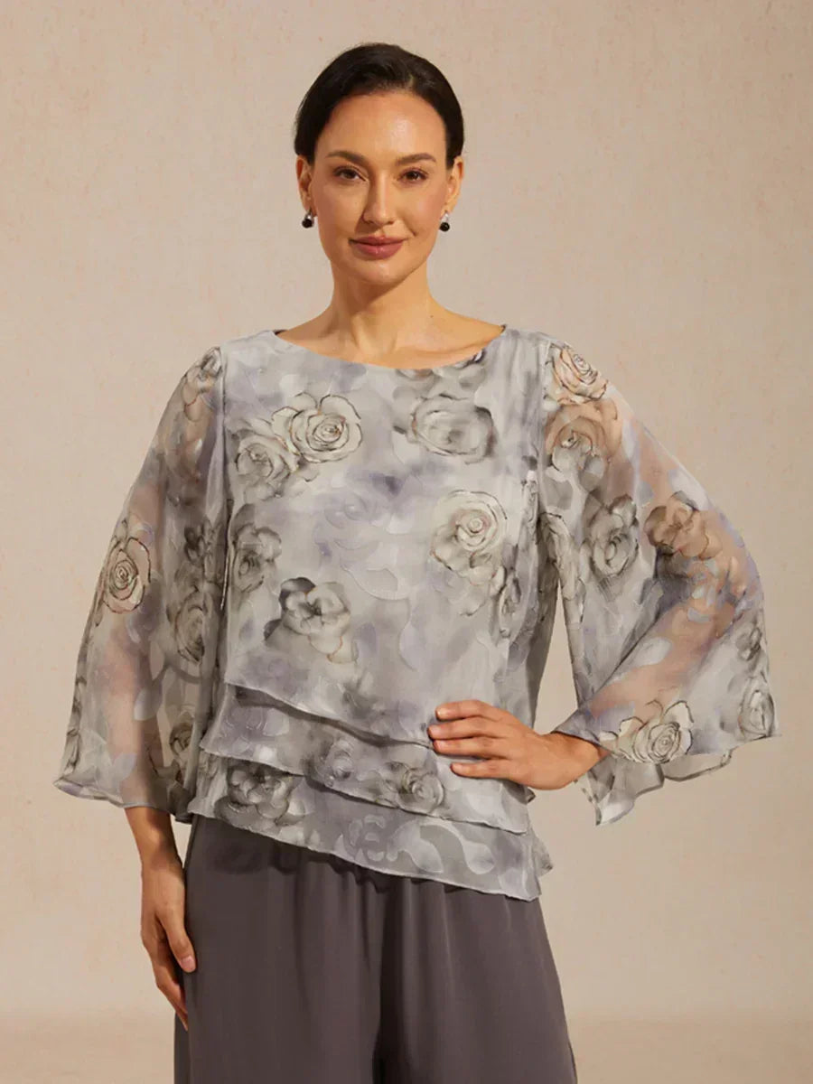 Genevieve | Elegant Floral Lace Layered Blouse